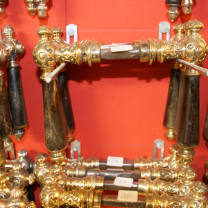 Haus-/Zimmertürgriffe für Einsteckschlösser 0 Messing, Messing vernickelt, Messing-Horn, Weissbronze-Horn, Weissbronze, Aluminium, Kupfer-Horn