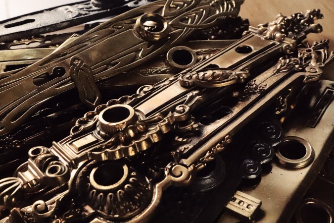 Antike Türbeschläge 0 Schmiedeeisen, Eisen, Blech