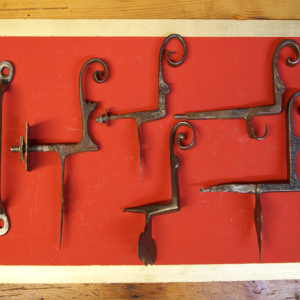 Antike Türbeschläge 0 Messing, Messing vernickelt, Gusseisen, Schmiedeeisen