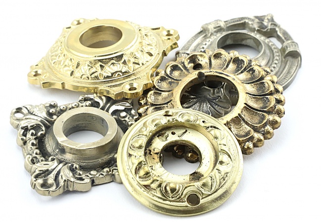 Antike Türbeschläge 0 Messing, Messing vernickelt