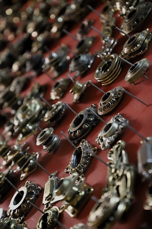 Antike Türbeschläge 0 Messing, Messing vernickelt