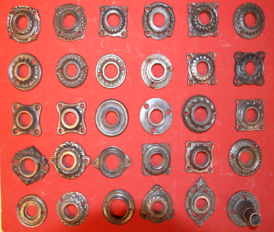 Antike Türbeschläge 0 Messing, Messing vernickelt