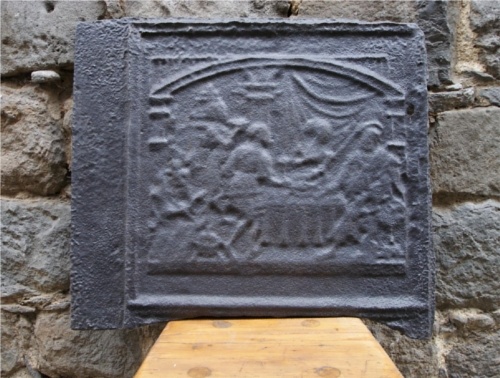 Antike Kaminplatte Renaissance Gusseisen