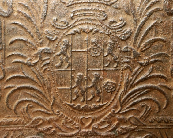 Antike Kaminplatte Renaissance Gusseisen