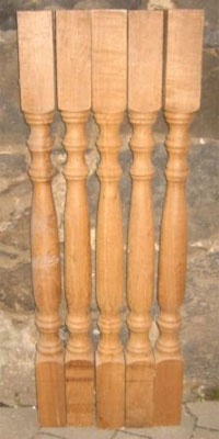 Antike Treppenstaketen / Tischbeine / Geländerpfosten 0 Eiche