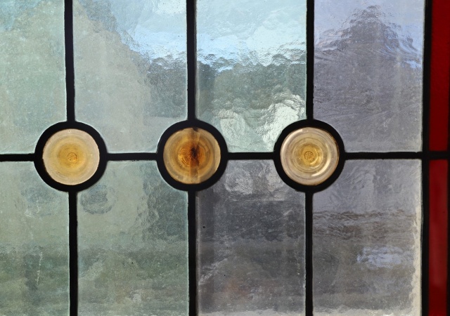 Antike Fenster Jugendstil Glas / Bleiglas