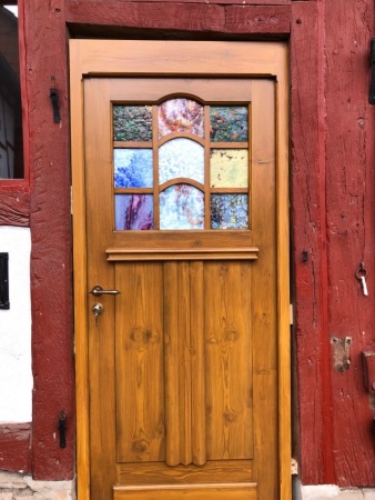 Bau Antik meets Kunstglaserei - T&uuml;reinbau in H&uuml;ttenberg