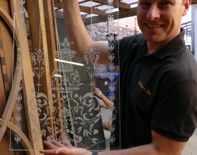 Florale Musselinglasscheiben.Vom Feinsten - für Kreative.